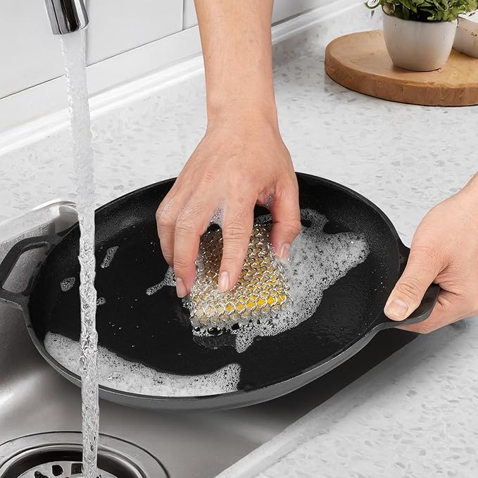 onlyfire Griddle Cleaning Kit for Blackstone, Multifunctional Griddle Accessories for Rusty Grills, Flat Top Grill Cleaning Kit Including Grill Stone, Griddle Scraper, Scouring Pad and Handles