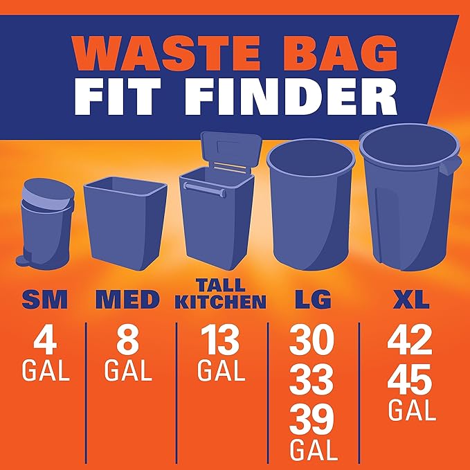 Hefty Small Trash Bags, Fabuloso Watermelon Scent, 4 Gallon, 52 Count