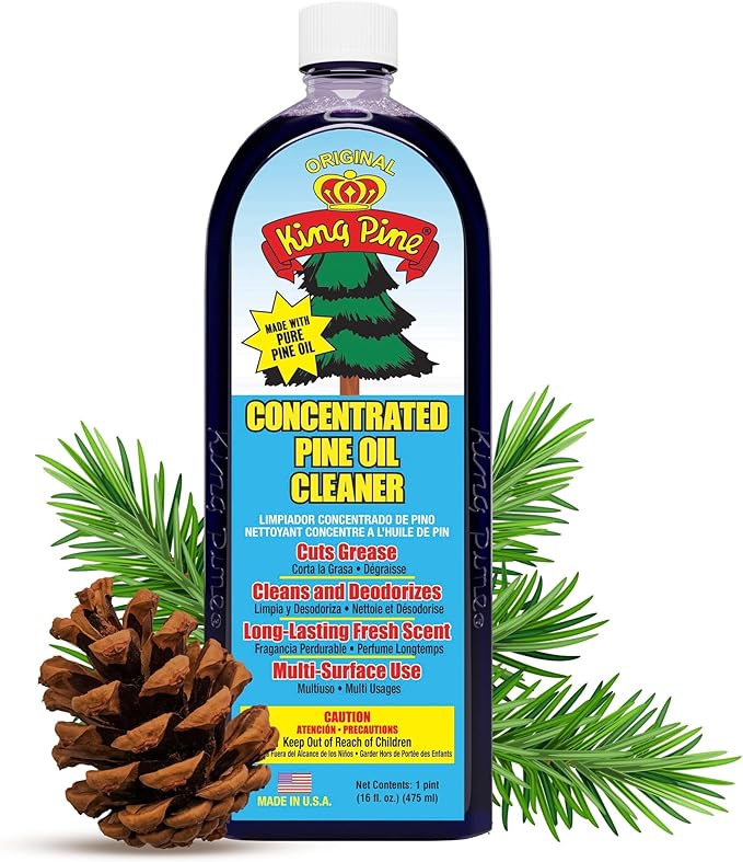 King Pine Concentrated Pine Oil Multi-Surface Cleaner Industrial Strength, Original Black, 128 Fl Oz