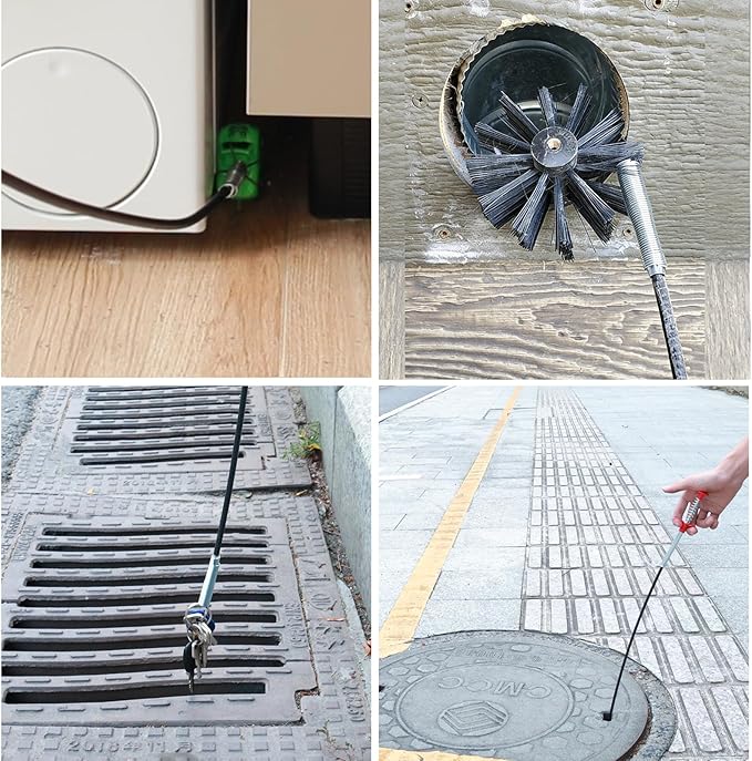35" Flexible Drain Snake Grabber Tool, Upgraded Hair Clog Remover for Sink, Shower & Bathtub, Easy Reach Plumbing Weasel