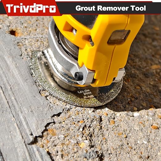 Grout Removal Tool Blade for Oscillating-Tool - TrivdPro 6pcs Grout Remover Diamond Oscillating Blade for Tile, Concrete, Masonry, Cleaning Mortar