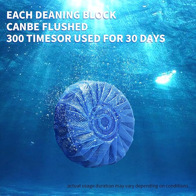 Automatic Toilet Cleaner Tablets, Septic Tank Safe, Removes Hard Water Rings and Stains, Deodorizes, Fresh Scent Toilet Tank Cleaner for Bathroom-(12 PACK)