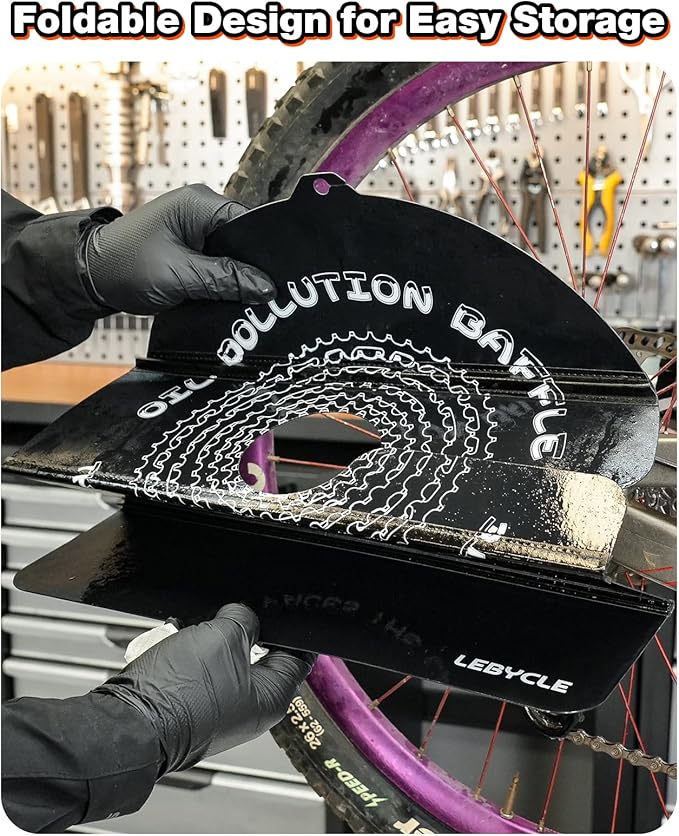 Bike Disc Brake Cover, Foldable Grime Guard for Bicycle Cleaning, Prevents Oil & Dirt Splash, Easy Storage & Corrosion Protection for MTB & Road Bikes