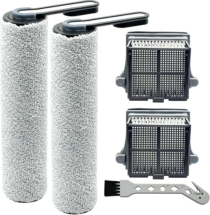 Replacement Parts Kit for TINECO iFLOOR 5 Breeze Complete Vacuum Cleaner- 2 Brush Rollers, 2 Vacuum HEPA Filters, 1 Cleaning Tool