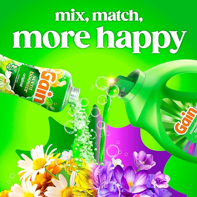 Gain Liquid Laundry Detergent with Odor Defense, Moonlight Breeze Scent, Laundry Soap For HE Washing Machines, 177 fl oz, 134 Loads (Packaging May Vary)