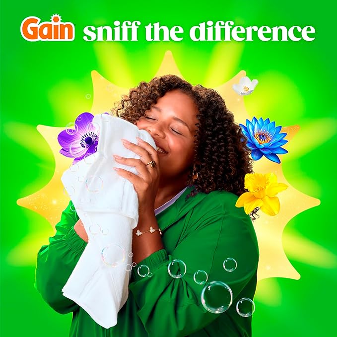 Gain Flings Liquid Washing Detergent Pods with Odor Defense + Color Guard, Moonlight Breeze Scent, 4-In-1 Liquid Laundry Detergent Pacs, Clean & Fresh, 76 Count (Packaging May Vary)
