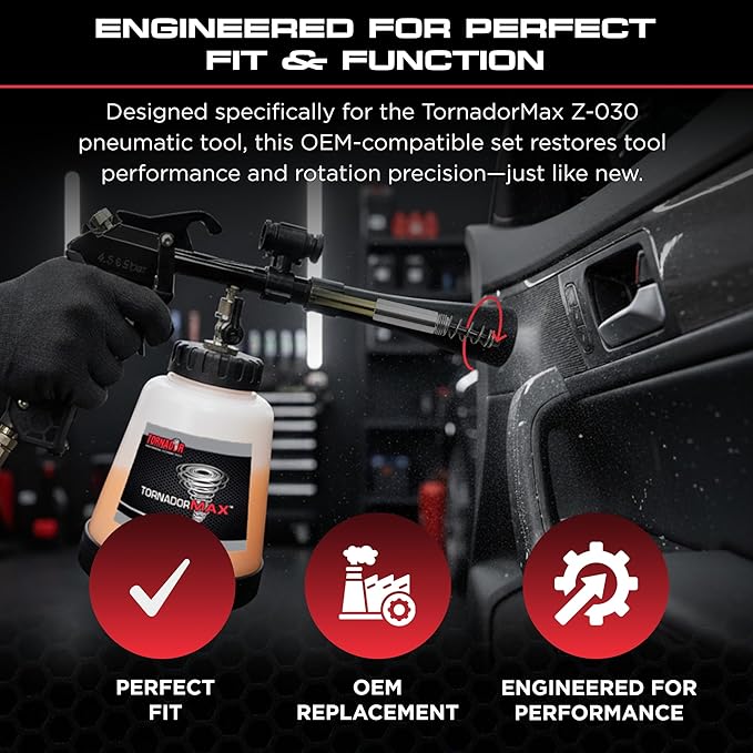 Tornador TornadorMax TM-002 Spring Rotate Set | Factory Replacement Component for Z-030 | Stainless Steel, Rust-Resistant, Simple to Install | for Maintaining Pneumatic Tool Rotation Performance