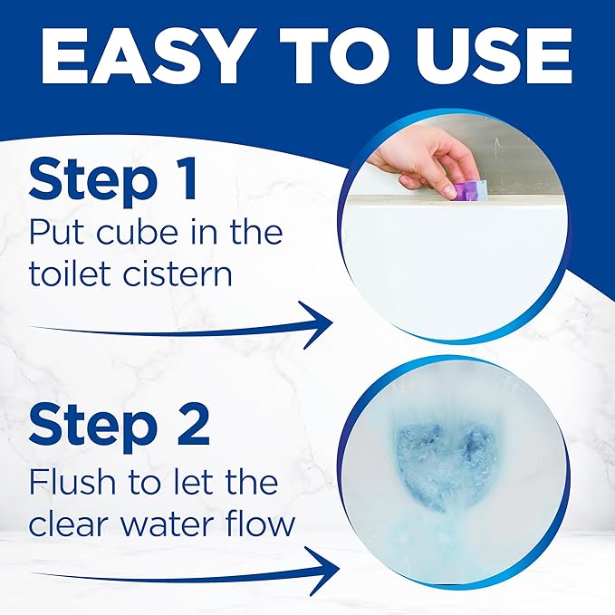 New Bloo Toilet Blocks, Pack of 2, Limescale Remover Cistern, Cleaner with Cleaning and Foaming Action, Fresheners – Fresh Flowers