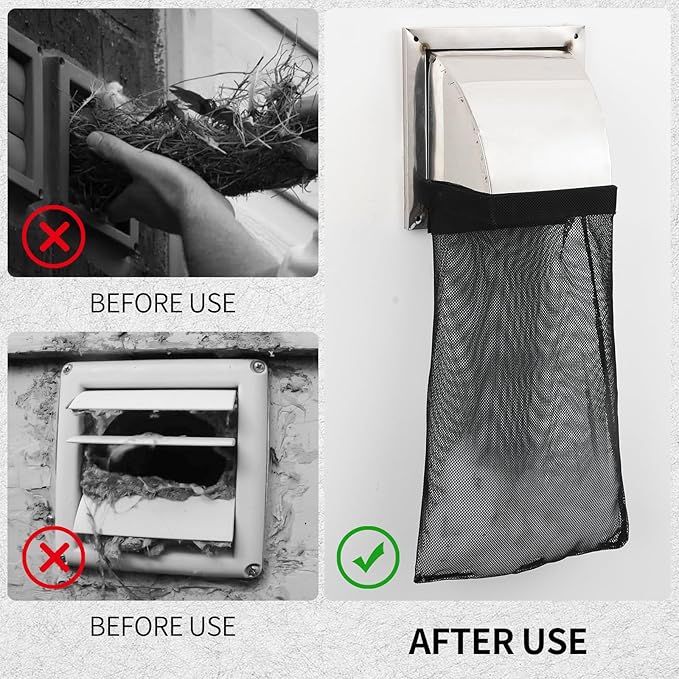 4Pcs Dryer Vent Lint Catcher, Dryer Lint Catcher, Lint Trap Catcher Dust Bag for Outdoor Indoor Dryer Vent Capturing Lint and Dust