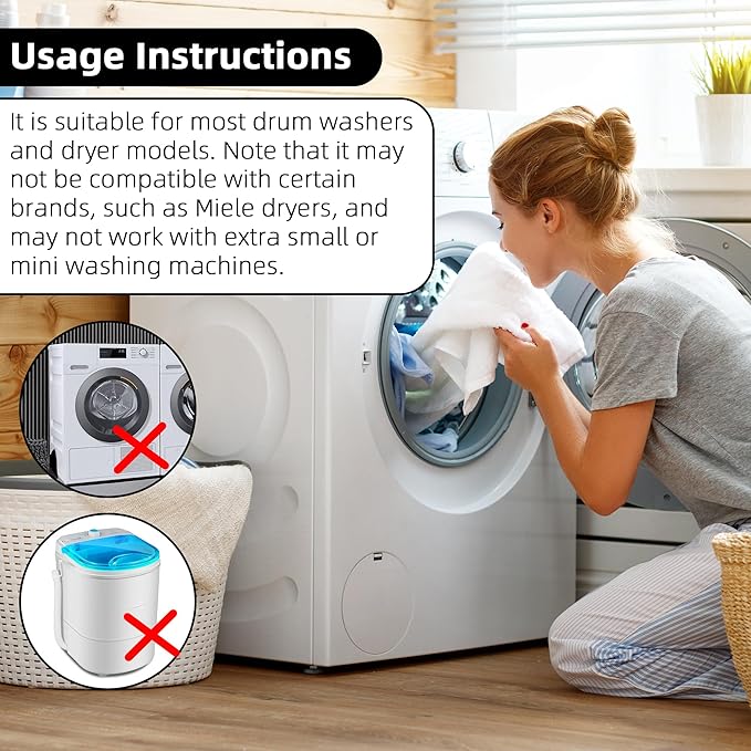 Washing Machine & Dryer Vent Cleaning Brush Kit, Lint Trap Cleaning Tool, Includes 23.6" 360° Rotating Cleaning Brush, 28" Extra Long Dryer Lint Brush, for Most Washers & Dryer Models