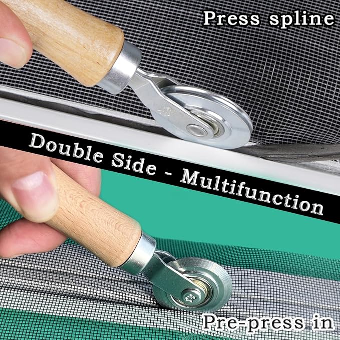 King&Charles Screen Roller Tool, Roller with Bearing - Screen Repair/Spline Tool to Installing/Replace Window Mesh.