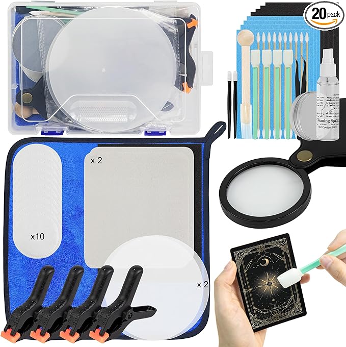 Card Care Clean Kit,17-in-1 Card Cleaning and Polishing Restoration Kit, Trading Card Cleaning Kit with Fixing Jig and EVA Shaping Foam, Suitable for PSA Rated Card Care