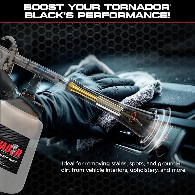 Tornador TB-200RS Rotation Set for Z-020 Black | OEM Weighted Tube with Rotating Rod | Boosts Cleaning Power | Quick Install | Perfect for Car Upholstery, Interiors, Carpets, and Dashboards