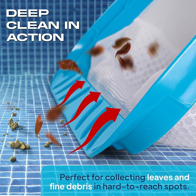 The Skimmie Neptune Net & Swim-N-Scoop Fine Mesh Pool Skimmer Nets Deep-Bag Leaf Rakes for Pools, Spas, Fountains & Cold Plunges Handheld Skimmers for Surface and Floor Cleaning. *Pole NOT Included