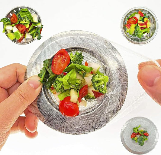 200 PCS Disposable Kitchen Sink Drain Strainer Mesh Bag and PP Extraction Box Fits Sink Strainer for Collecting Kitchen Food Waste Leftover Garbage