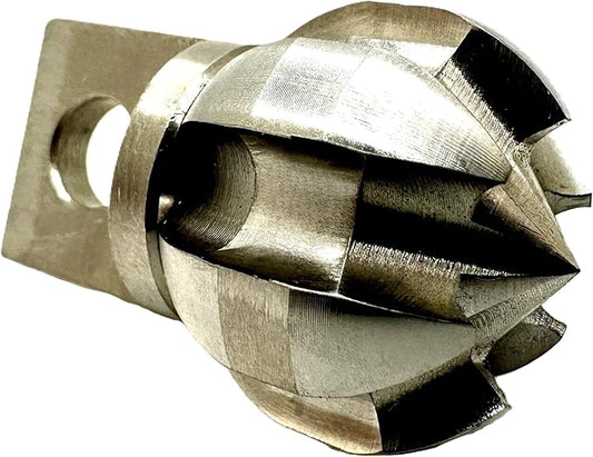 1” Flow Fixer Drain Cleaner Plumbing Snake Cutter Head for 1-1/4" - 2" Pipes, Clears & Scrapes Pipe Inner Walls, Fits 5/16” & 3/8” Cables, for Commercial & Residential Use