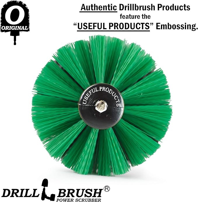 Drillbrush Kitchen Cleaning Supplies - Household Cleaners for Drill - Home Kitchen Scrubbing - Stove Cleaning Tool - Oven Door Cleaner - Pots and Pans Scrubber - Frying Pan Scrubber - Sink Scrub Brush