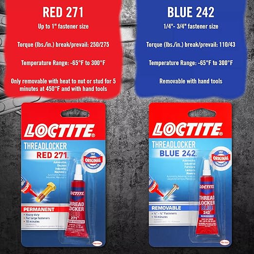 Loctite Threadlocker Red 271 Red, 0.2 fl oz, 12, Tube