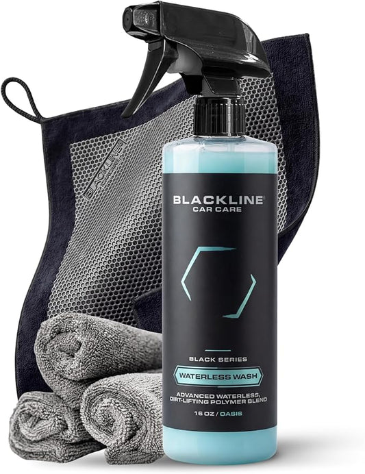 Blackline Clay Towel Kit Complete System - Clay Towel, Waterless Wash Spray & 3 Everyday Microfiber Cloths, 16" x 16"