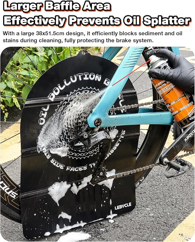 Bike Disc Brake Cover, Foldable Grime Guard for Bicycle Cleaning, Prevents Oil & Dirt Splash, Easy Storage & Corrosion Protection for MTB & Road Bikes