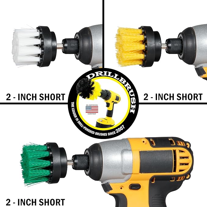 Bathroom Brush Cleaner for Shower - Toilet Scrubber Brush - Spin Brush - Scrubbing Brush for Cleaning - Car Detailing Brushes Interior - Detail Brush Set - Narrow Cleaning Brush - Oven Cleaning Brush