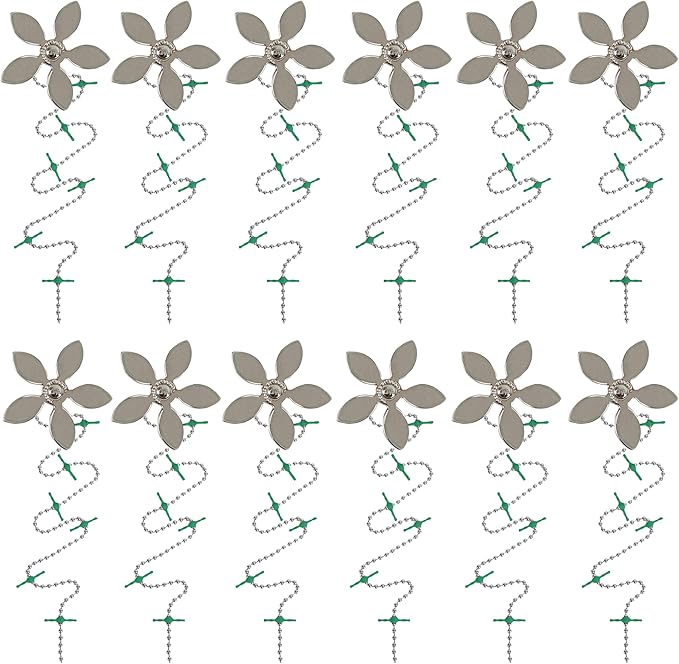 DrainWig Shower Hair Catcher Disposable Drain Protector (Silver Flower, 12 Count)
