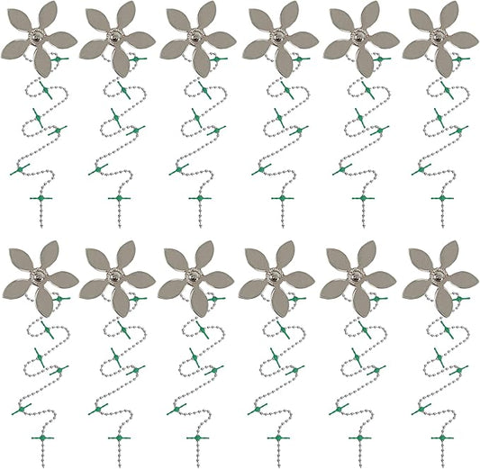 DrainWig Shower Hair Catcher Disposable Drain Protector (Silver Flower, 12 Count)