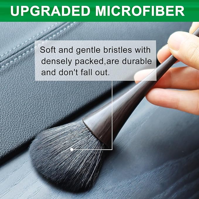 2 Pack Exquisite Dusting Brush Kit, Small Dust Brushes, Feather Duster, Cleaning Brush Perfect for Models, Craf, Collectibles,Computers, Digital Devices, Car Interior, Musical Instruments