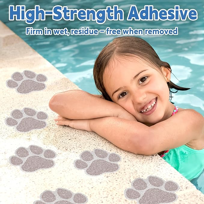 20 PCS Original Non-Slip Bathtub Stickers, Large Safety Bathroom Tubs Showers Treads Adhesive Decals with Scraper