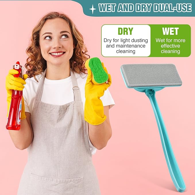 Enhon 1 Pack Mesh Screen Cleaner, Window Screen Cleaning Brush Washing Equipment, Detachable Window Cleaner Tool with Wet and Dry Dual Use