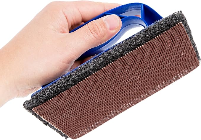 (Set of 32) Heavy Duty Grill Scraper and Pad Holder Set – Flat Top Griddle Cleaning Kit with Scraper Tool, 10 Grill Cleaning Pads, 20 Grill Screens – Commercial Kitchen Griddle Cleaner for Restaurants