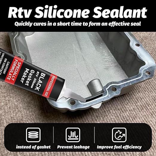 RTV Silicone Gasket Maker, High Temp Silicone Resist Oil, Anti-Freeze RTV Silicone Sealant for Engines, Gearboxes, Pumps, Superchargers (Transparent, 340g)