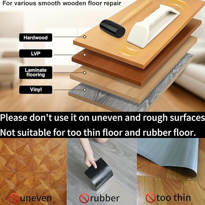 Floor Gap Fixer Tool, Violetfox Heavy-Duty Plank Grabber Laminate Flooring Tools Wood Floor Repair LVP Installation Kit (New Version)