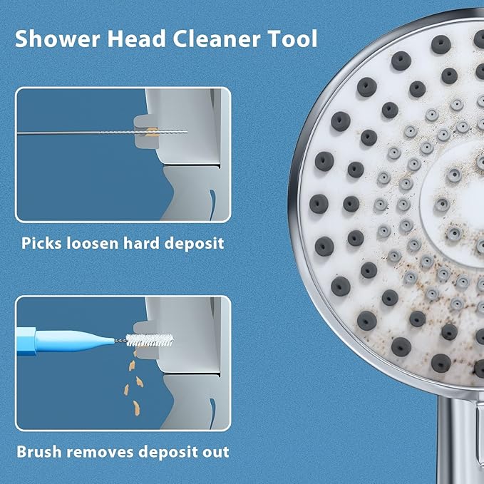 40 Pcs Shower Head Cleaner Picks,Multiple Shower Head Cleaning Brush for Small Hole, Nozzle unclogger Tool for Showerhead with Storage Box