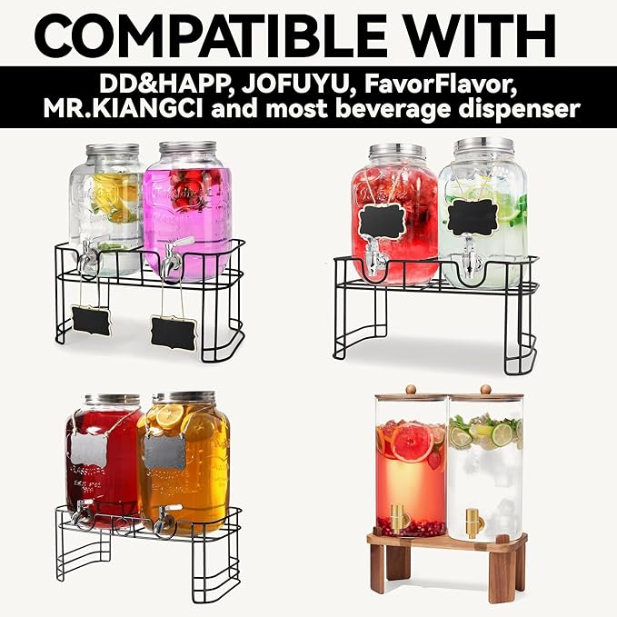 Drip Pan Compatible with Drink Dispenser, 2 Pack Silicone Tray Mat for DD&HAPP Glass Drink Dispenser