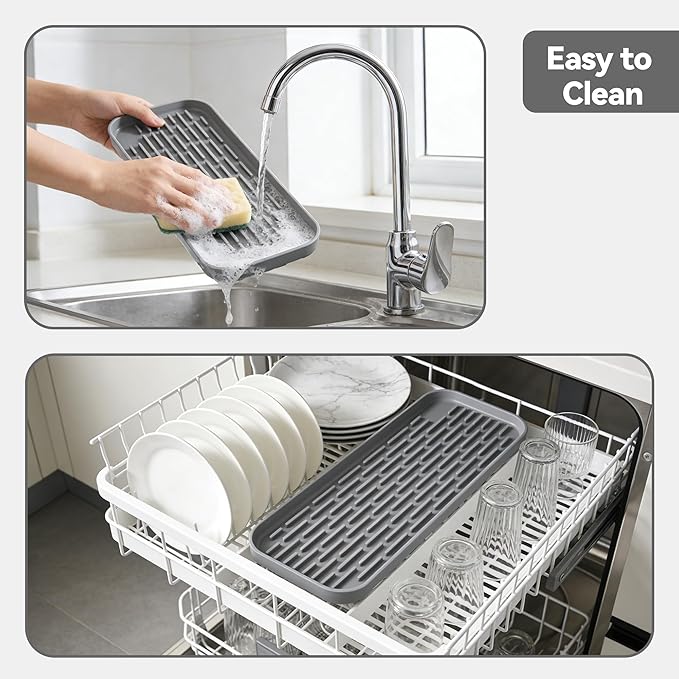 Drip Tray for Drink Dispenser, 1 Pack Gray Reusable Drip Pan for DD&HAPP Glass Drink Dispenser