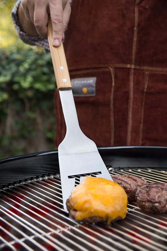 Outset QV10 Verde Collection Grill Spatula, 100% Sustainable Materials, 1.75 x 3.75 x 18 inches