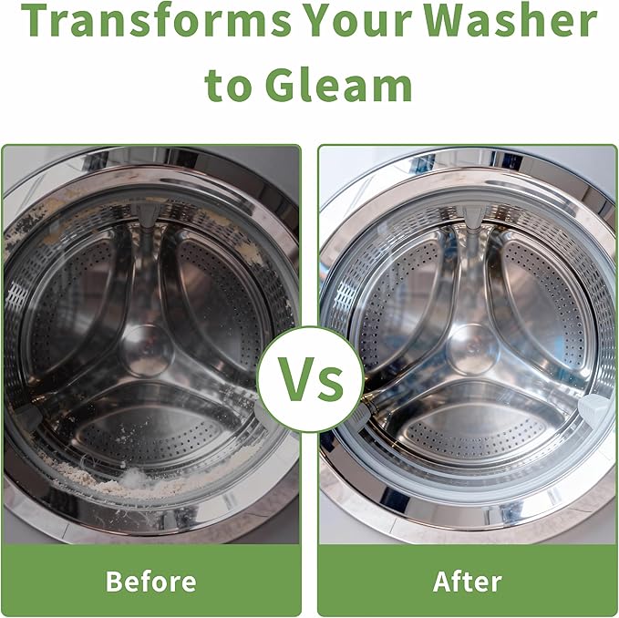 Washing Machine Cleaner Tablets 24 Pack, Washer Machine Cleaner Tablets For HE Front Loader & Top Load Washer