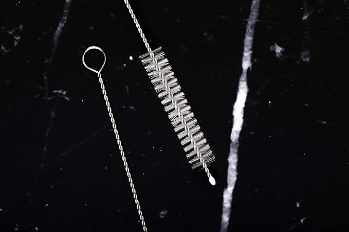 2 Drinking Straw Cleaning Brush Long - Bristle Cleaner for Stainless Steel Drink Straws Heavy Duty Brushes for Washing Glass Silicone Metal Straws Tea Pot Spout Mini Micro Bottle