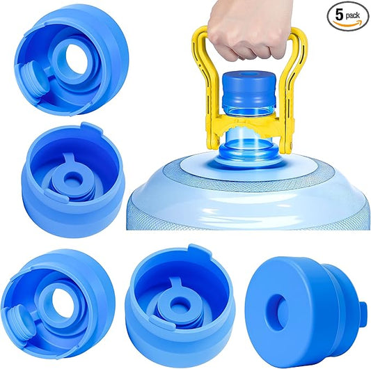 5 Gallon Water Jug Cap,Silicone Reusable Replacement Cap, Non Spill Bottle Caps for 55mm Bottle Water Dispenser Caps
