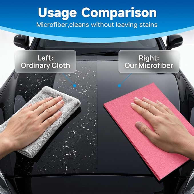 12 Pcs Cleaning Dish Cloths, Microfiber Streak Free Cleaning Cloths Reuseable Cleaning Wipes Rag for Windows Glass Mirror Car (Mix-Color)