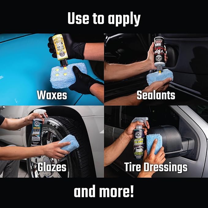 Chemical Guys Premium Grade Microfiber Applicator Pads - 2 Pack - Ultra-Soft Foam Core Detailing Pads for Wax, Sealant, Dressing, Interior & Exterior Car Care (MIC_292_02)
