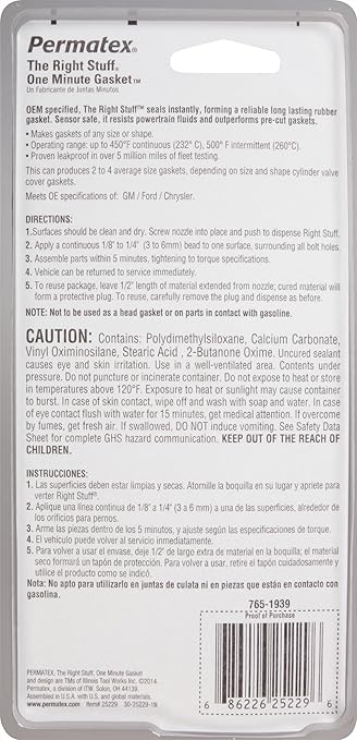 Permatex 25229 The Right Stuff Gasket Maker, 3 oz.