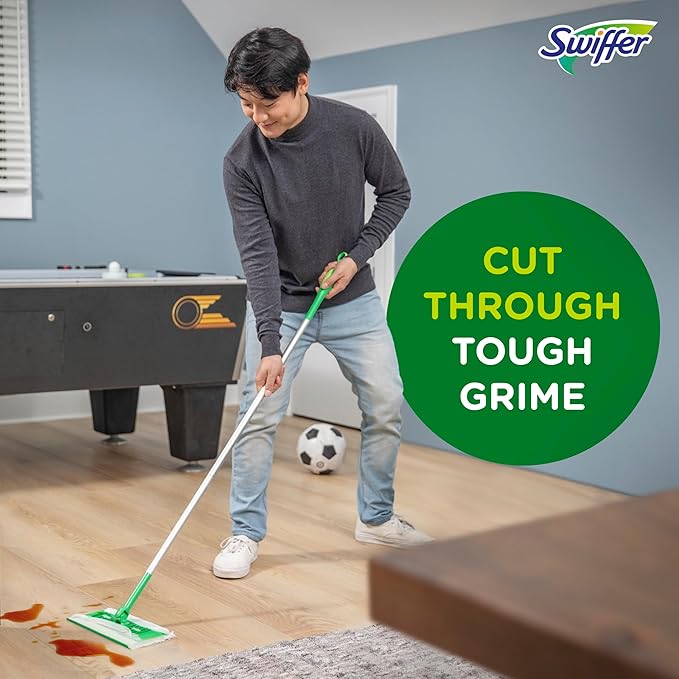 Swiffer Sweeper Wet Mopping Cloths, Multi-Surface Floor Cleaner with Gain Original Scent, 24 Count (Pack of 3)