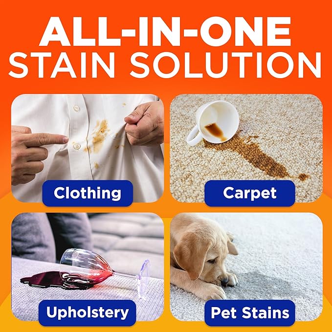 Tide Laundry Stain Remover Spray with Oxi, Travel Stain Remover for Clothes, Carpet, Upholstery, Pet Bedding, Stain Treater Spray for Tough Stains from Wine, Coffee, Grease, 3 Oz (Pack of 3)