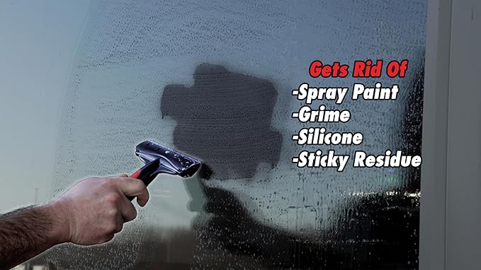 World Enterprises 6" Razor Blade Putty Knife Scraper,Ideal for Cleaning Tile, Stove, Floors, Paint, Adhesive Decals and Stickers from Windows and Glass Includes 1 Double-Edge Blade