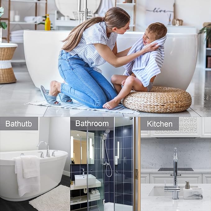 2 Pieces Shower Drain Hair Catcher Bathtub Stopper Home Drain Protectors Drain Cover with Sucker Water Trap Sink Cover for Bathroom Bathtub and Kitchen (Grey,Grey)