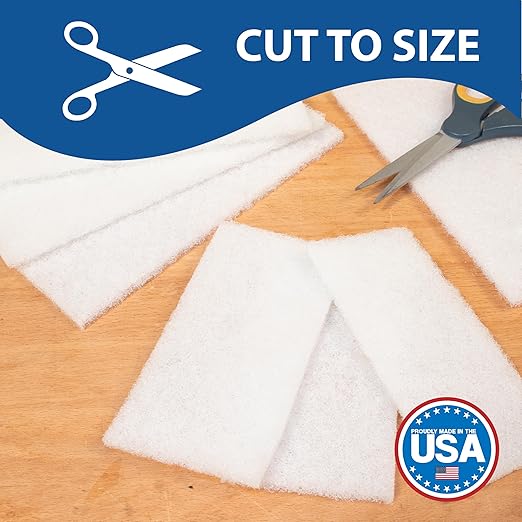 20 Pack of 6 x 9 White Non Scratch Non-Woven Pads for Buffing Cleaning Polishing and Multi Purpose Use in Your Home Workshop or DIY Garage Shop