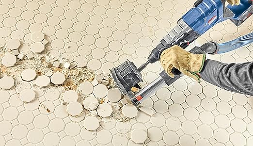 BOSCH HS1465 1-1/2 in. x 10 in. Tile Chisel SDS-Plus Bulldog Xtreme Hammer Steel Ideal for Removing Tiles, Smaller Grout Joints
