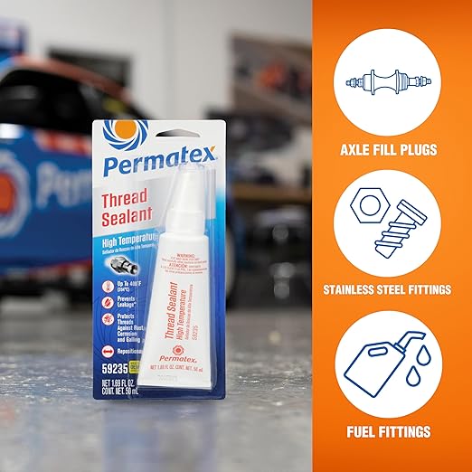 Permatex 59235 High Temperature Thread Sealant, 50 ml Tube